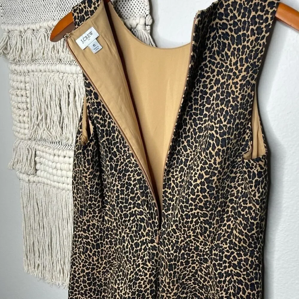 J. Crew Leopard Sleeveless Midi Dress